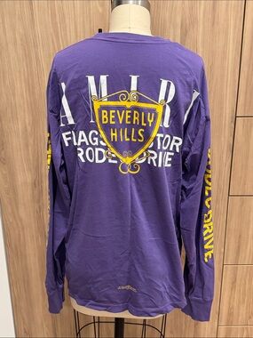 Amiri Beverly Hills/rodeo drive purple Long Sleeve Tee